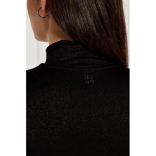 Hugo Boss bluzka damska czarna z golfem