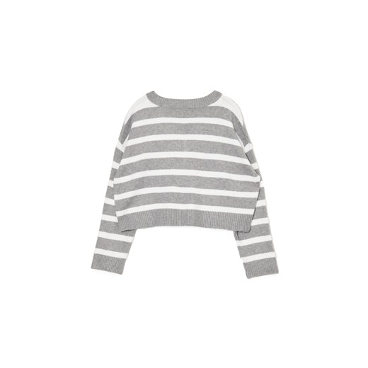 Cropp - Szary sweter w białe paski - szary Cropp XS Cropp