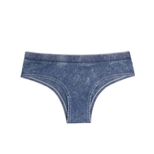 Cropp - Niebieskie majtki hipster - granatowy Cropp XL Cropp