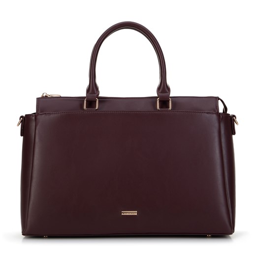Damska torba na laptopa 15,6’’ z ekoskóry bordowa ze sklepu WITTCHEN w kategorii Torby na laptopa - zdjęcie 175311361