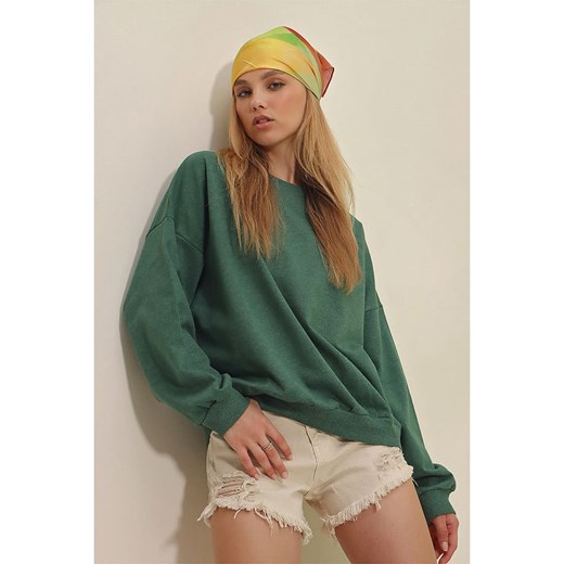 Trend Alacati Bluza w kolorze zielonym ze sklepu Limango Polska w kategorii Bluzy damskie - zdjęcie 175313191