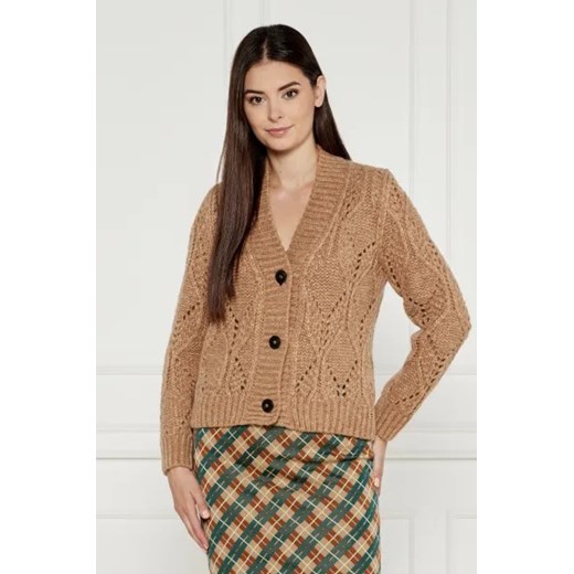 Marc Cain Wełniany kardigan | Loose fit ze sklepu Gomez Fashion Store w kategorii Swetry damskie - zdjęcie 175315444