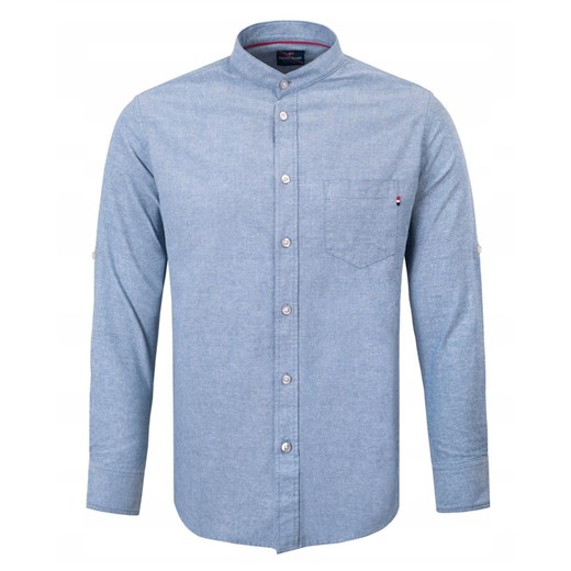 Koszula Weekendowa - Pako Jeans - Lekko Taliowana - Błękit, Na Stójce KSDCPJNSd4rLAGUNA ze sklepu JegoSzafa.pl w kategorii Koszule męskie - zdjęcie 175318641