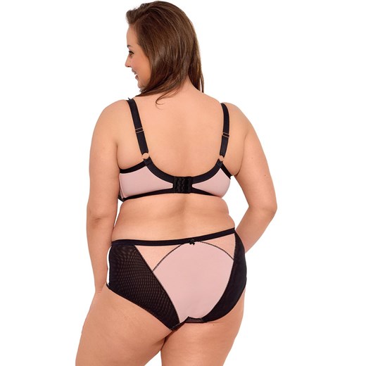 Gaia biustonosz półusztywniany semi-soft Aina Maxi 1273, Kolor czarno-różowy, Rozmiar 100E, Gaia ze sklepu Primodo w kategorii Biustonosze - zdjęcie 175324652