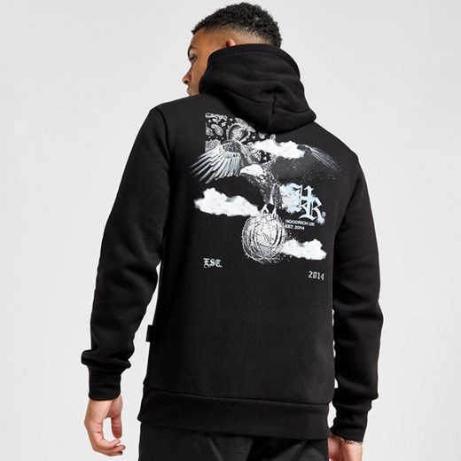 Czarna bluza męska Hoodrich jesienna młodzieżowa
