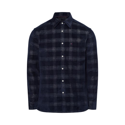 Tommy Hilfiger Męska koszula casual Mężczyźni Regular Fit Bawełna granatowy w kratkę ze sklepu vangraaf w kategorii Koszule męskie - zdjęcie 175325940