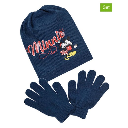 Disney Minnie Mouse 2-częściowy zestaw &quot;Myszka Minnie&quot; w kolorze granatowym ze sklepu Limango Polska w kategorii Czapki dziecięce - zdjęcie 175328273