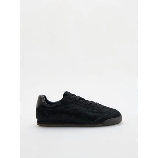 Reserved - Skórzane sneakersy - czarny ze sklepu Reserved w kategorii Buty sportowe damskie - zdjęcie 175330753