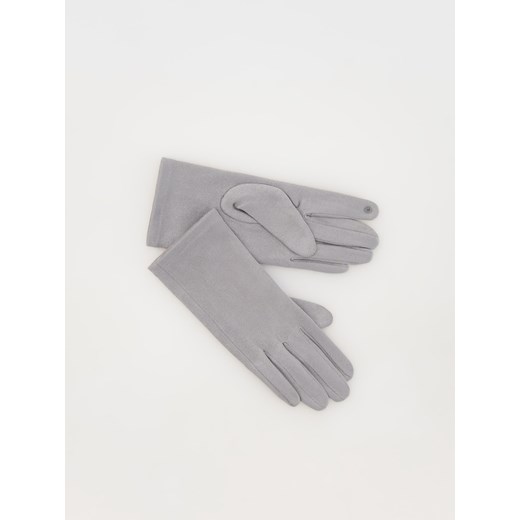 Reserved - Gładkie rękawiczki - jasnoszary Reserved L Reserved