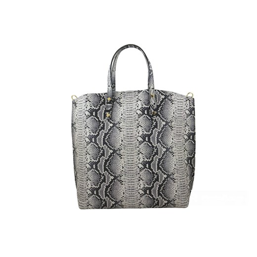 Torebka skórzana shopper z kolorowym nadrukiem ze sklepu butyolivier w kategorii Torby Shopper bag - zdjęcie 175332720