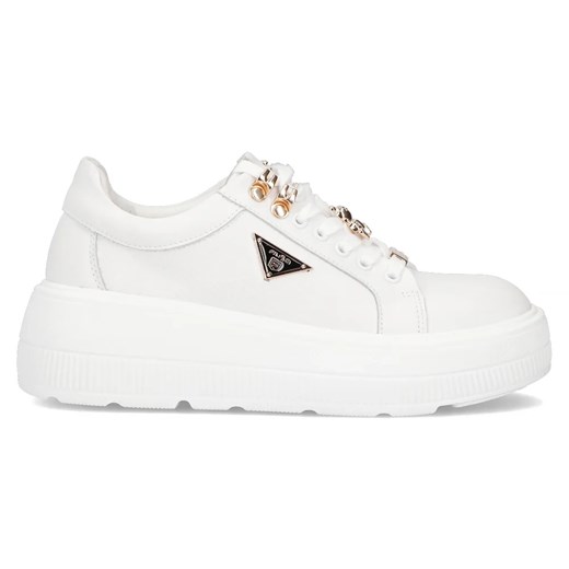 Skórzane sneakersy Filippo DP6382/24 WH białe ze sklepu butyolivier w kategorii Półbuty damskie - zdjęcie 175333432