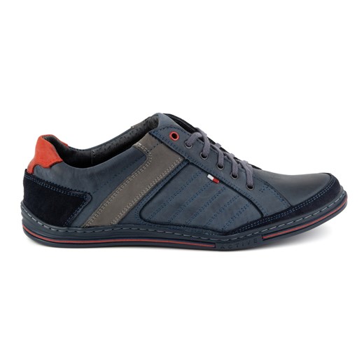 Buty Olivier skórzane męskie 236GT granatowe ze sklepu butyolivier w kategorii Półbuty męskie - zdjęcie 175333593