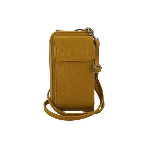 Portfel / etui na telefon ze skóry naturalnej - Żółty ciemny ze sklepu butyolivier w kategorii Etui - zdjęcie 175334313