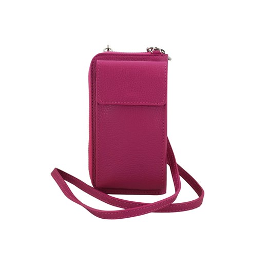 Portfel / etui na telefon ze skóry naturalnej - Fuksja ze sklepu butyolivier w kategorii Etui - zdjęcie 175334941