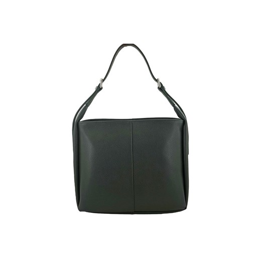 Klasyczna torebka skórzana na ramię - Zielona ciemna ze sklepu butyolivier w kategorii Torby Shopper bag - zdjęcie 175335034