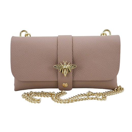 Torebka kopertówka ze złotym łańcuszkiem Różowa pudrowa ze sklepu butyolivier w kategorii Listonoszki - zdjęcie 175335711