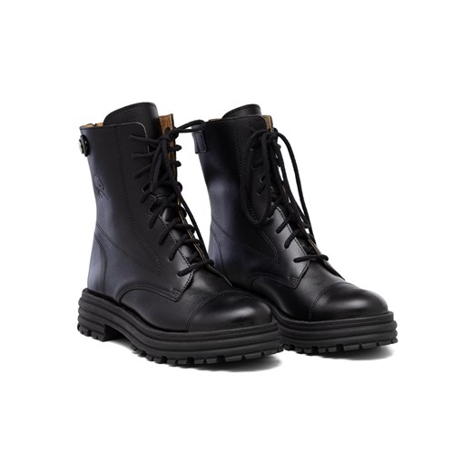 Workery damskie skóra czarne Butdam WOR1 ze sklepu butyolivier w kategorii Workery damskie - zdjęcie 175336423