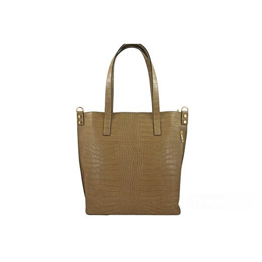 Duża torebka damska shopper - Beżowa ze sklepu butyolivier w kategorii Torby Shopper bag - zdjęcie 175337640