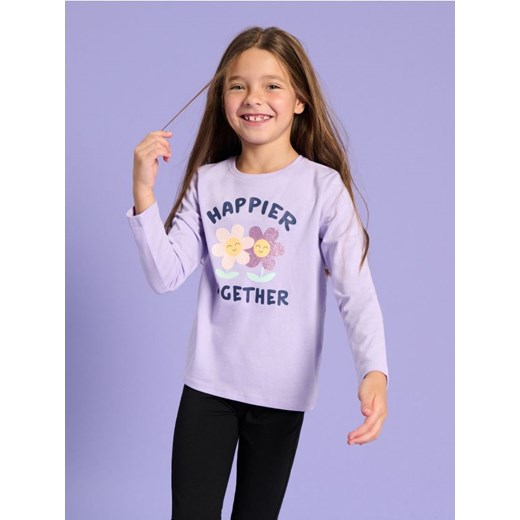 Sinsay - Koszulka z długimi rękawami - fioletowy Sinsay 110 Sinsay