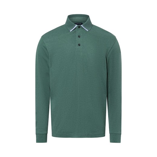 Andrew James Męska koszula z długim rękawem Mężczyźni seledynowy jednolity ze sklepu vangraaf w kategorii T-shirty męskie - zdjęcie 175350033
