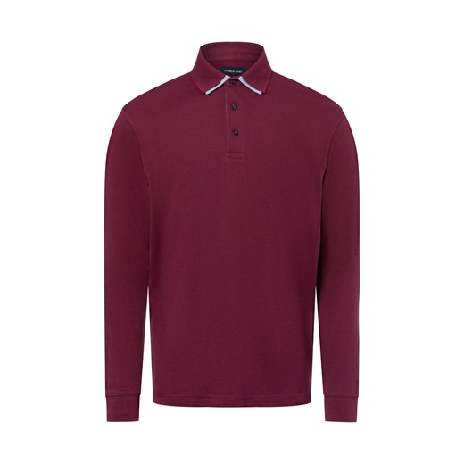 Andrew James Męska koszula z długim rękawem Mężczyźni bordowy jednolity ze sklepu vangraaf w kategorii T-shirty męskie - zdjęcie 175350034