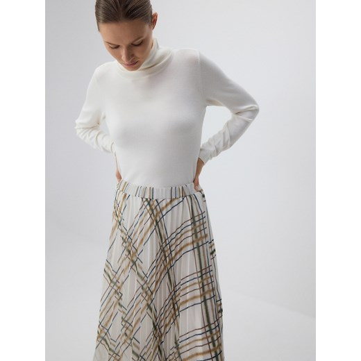 Reserved - Plisowana spódnica midi - wielobarwny Reserved XL Reserved