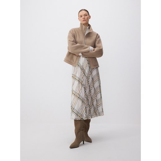 Reserved - Plisowana spódnica midi - wielobarwny Reserved XS Reserved