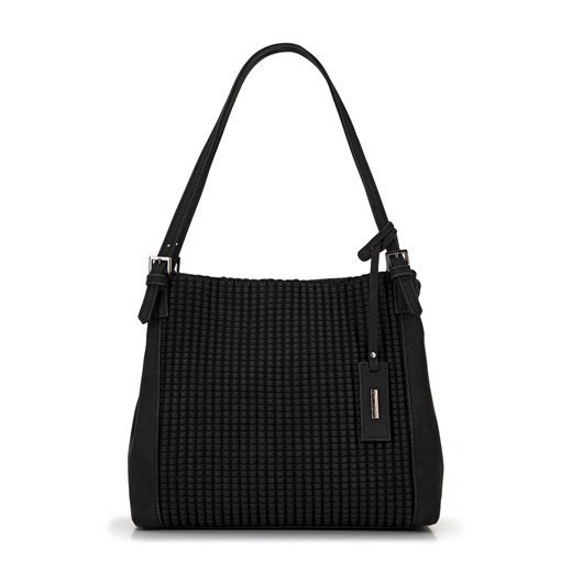 Damska shopperka ze skóry ekologicznej z chwostem czarna ze sklepu WITTCHEN w kategorii Torby Shopper bag - zdjęcie 175350772