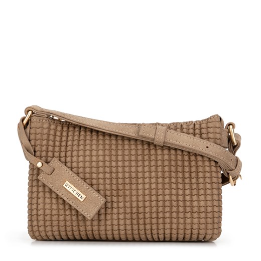 Minitorebka crossbody w geometryczny wzór brązowa ze sklepu WITTCHEN w kategorii Listonoszki - zdjęcie 175350773