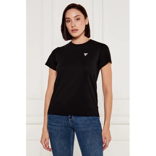 Bluzka damska Guess bawełniana z krótkim rękawem z okrągłym dekoltem casual