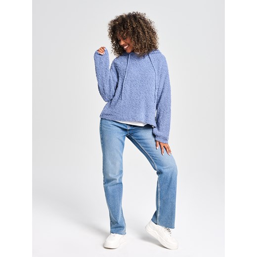 Sinsay - Sweter z kapturem - niebieski Sinsay XXS Sinsay