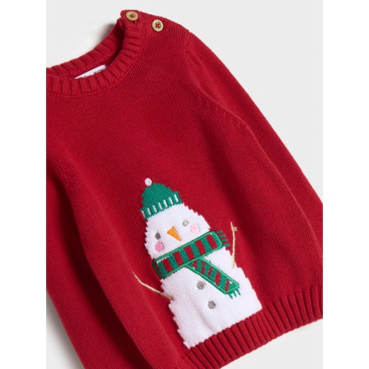 Sinsay - Sweter z motywem świątecznym - czerwony Sinsay 98 Sinsay