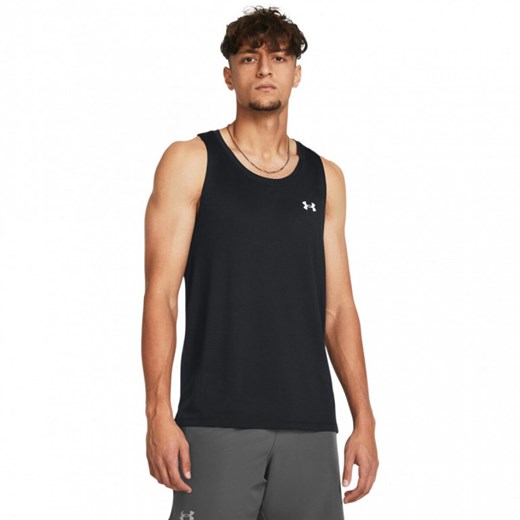 Męski top do biegania Under Armour UA Launch Singlet - czarny ze sklepu Sportstylestory.com w kategorii T-shirty męskie - zdjęcie 175362464