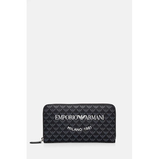 Emporio Armani portfel damski kolor czarny Y3H168 YWS0E ze sklepu ANSWEAR.com w kategorii Portfele damskie - zdjęcie 175365172