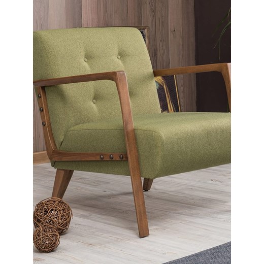 Scandinavia Concept Fotel "Kemer" w kolorze zielonym - 69 x 80 x 83 cm - id: 15837987 - marki Scandinavia Concept - 175366954 Scandinavia Concept Fotel "Kemer" w kolorze zielonym - 69 x 80 x 83 cm ze sklepu Limango Polska w kategorii Pufy i siedziska - zdjęcie 175366954