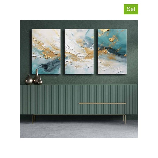 ABERTO DESIGN Druki (3 szt.) na płótnie - 70 x 45 cm ze sklepu Limango Polska w kategorii Obrazy - zdjęcie 175367110