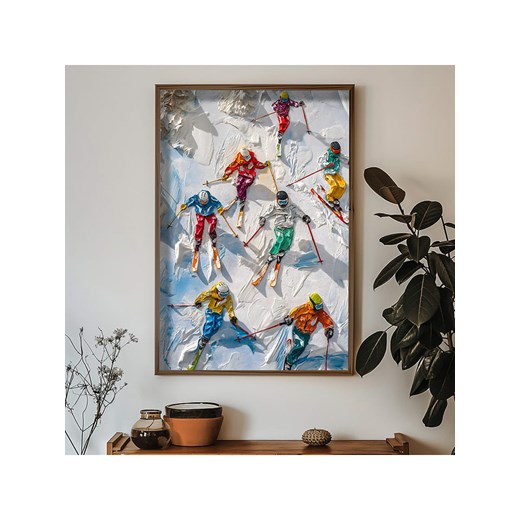 ABERTO DESIGN Druk artystyczny w drewnianej ramce - 70 x 50 cm ze sklepu Limango Polska w kategorii Obrazy - zdjęcie 175367123