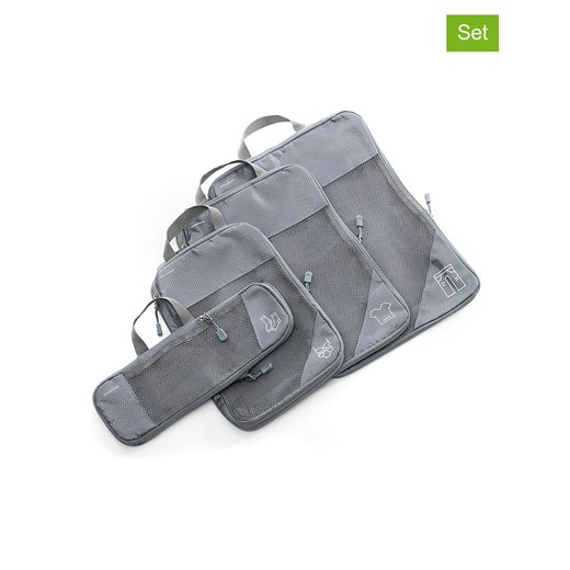 InnovaGoods 4-częściowy zestaw toreb organizacyjnych w kolorze szarym ze sklepu Limango Polska w kategorii Akcesoria i przechowywanie - zdjęcie 175367772