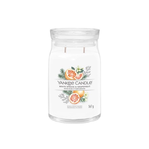 Yankee Candle Świeca zapachowa &quot;White Spruce &amp; Grapefruit&quot; - 567 g ze sklepu Limango Polska w kategorii Świece i dyfuzory - zdjęcie 175367982