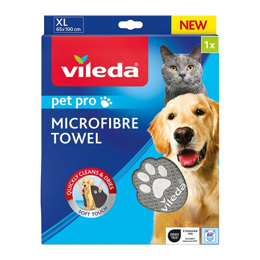 Vileda Ręcznik &quot;XL Pet Pro” w kolorze szarym z mikrofibry dla zwierząt ze sklepu Limango Polska w kategorii Dla zwierząt - zdjęcie 175368204
