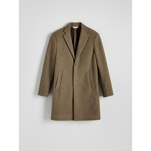 Reserved - Płaszcz z kołnierzem - beżowy Reserved M Reserved