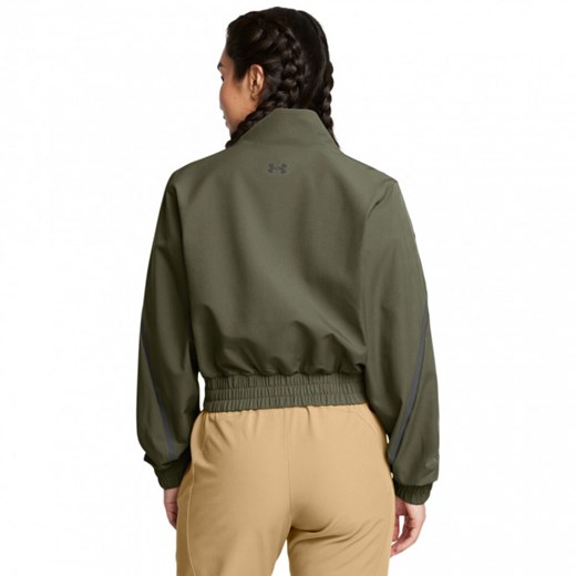 Damska kurtka treningowa Under Armour Unstoppable Crop Jacket - oliwkowa/khaki ze sklepu Sportstylestory.com w kategorii Kurtki damskie - zdjęcie 175370433