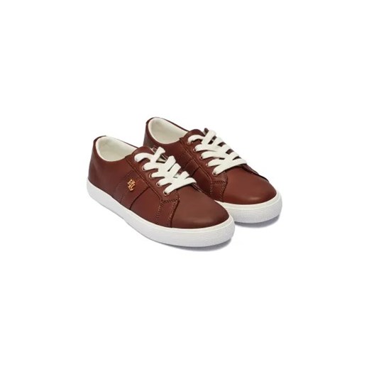 Buty sportowe damskie Ralph Lauren sneakersy sznurowane tkaninowe na płaskiej podeszwie