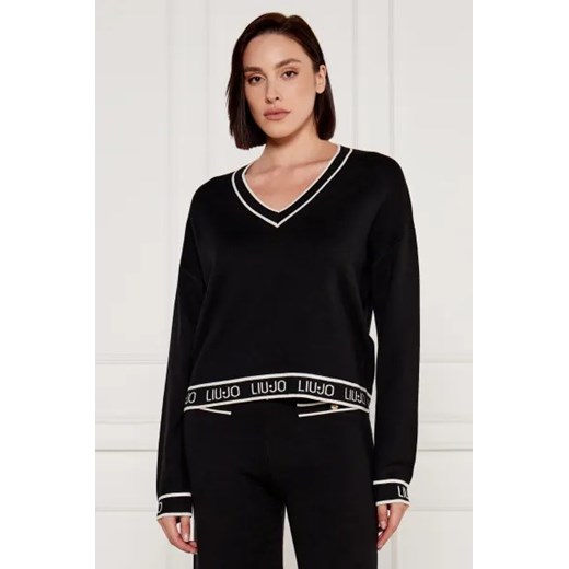 Liu Jo Sport Sweter | Relaxed fit | z dodatkiem jedwabiu L Gomez Fashion Store