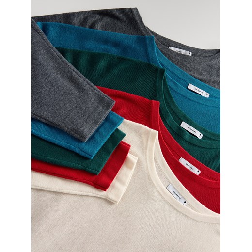 Reserved - Bluzka kimono - ciemnozielony Reserved L Reserved