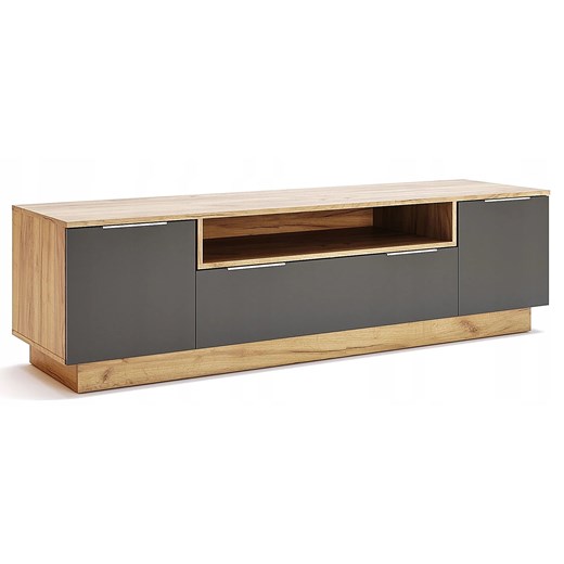 Nowoczesna Szafka Pod Telewizor Dąb Craft + Lava Mat D4-P96 ze sklepu Edinos.pl w kategorii Szafki RTV - zdjęcie 175374712