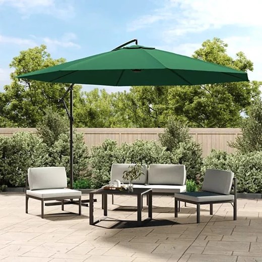 Zielony parasol do ogrodu na wysięgniku - Solace Elior One Size Edinos.pl