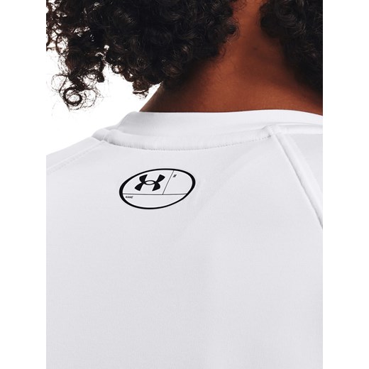 Biała bluzka damska Under Armour z okrągłym dekoltem 