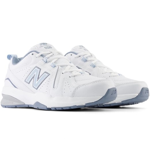 Buty sportowe damskie New Balance w stylu casual płaskie białe 