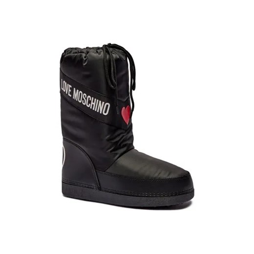 Śniegowce damskie Love Moschino casualowe na płaskiej podeszwie